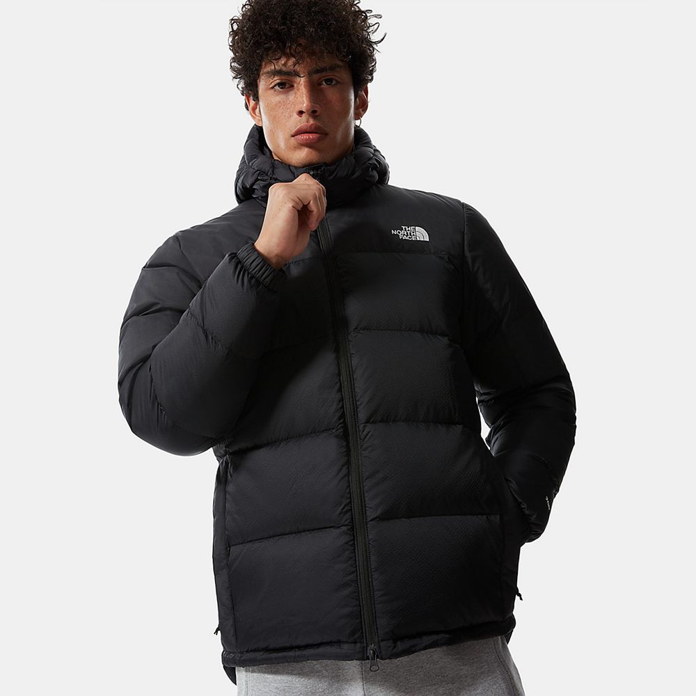 The North Face Winter Jacket Mens Australia - The North Face Diablo Hooded Black Hiking (CFQ-803567)